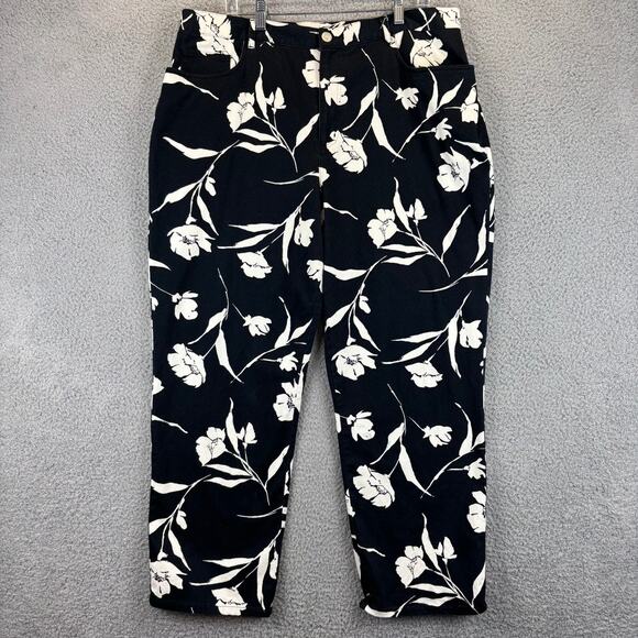Lauren Ralph Lauren Pants - Vtg Ralph Lauren Pant Womens 18W Artsy Floral Asian Mid Rise Tapered Trouser 90s